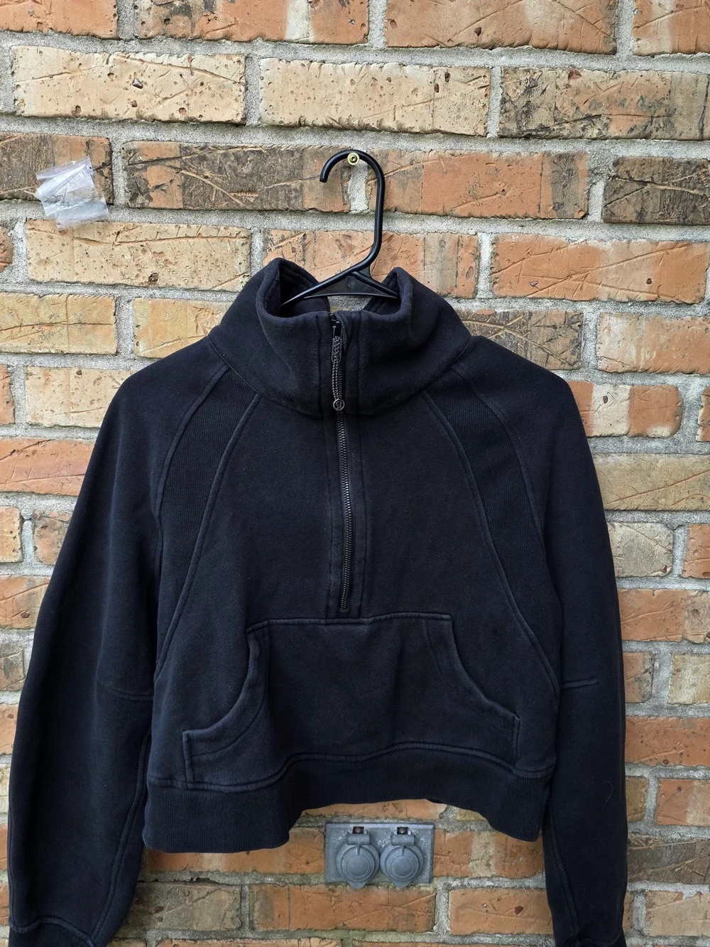 lululemon athletica Black Half-Zip Funnel Neck Pullover Sweater